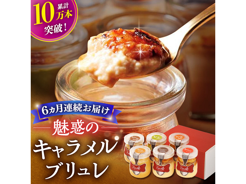 【全6回定期便】平戸ミルクのキャラメルブリュレ6種セット【心優 −Cotoyu Sweets−】