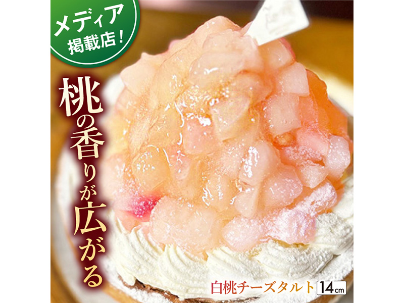 【着日指定 可能】白桃チーズタルト1ホール(14cm)【心優　−Cotoyu Sweets−】